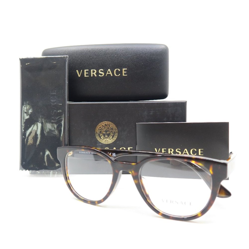 Versace VE 3317-F 108 51mm Brown Tortoise Asian Fit New Unisex Eyeglasses Frames - Picture 1 of 10